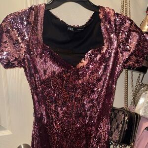 Zara Pink Sequin Dress